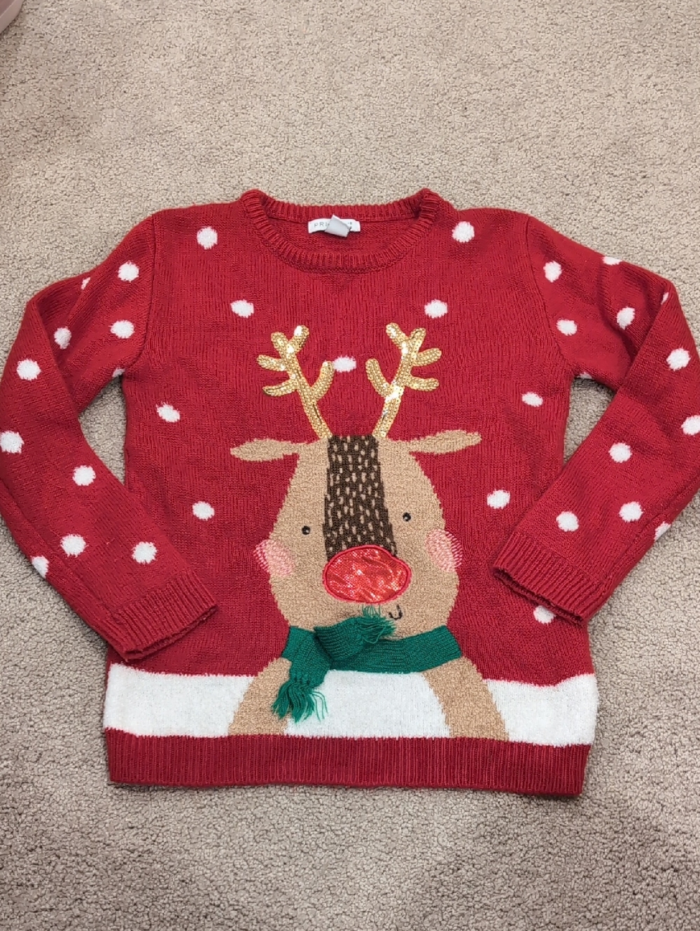 Primark Red Knit Crewneck Sweater